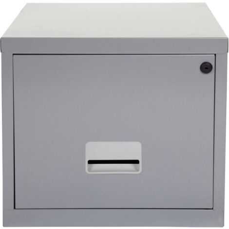 Pierre Henry Filing Cabinet 1 Drawer - Silver (1/4)