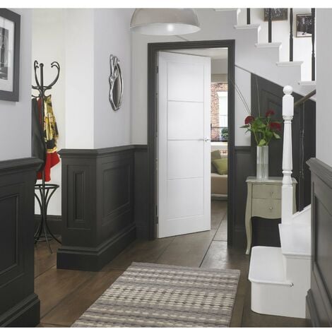 Exeter White Moulded Fully Finished Ladder Internal Door - 1981 x 762mm