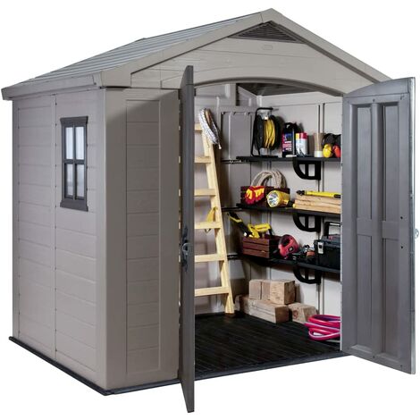 Keter Factor 8 x 8ft Double Door Plastic Garden Shed