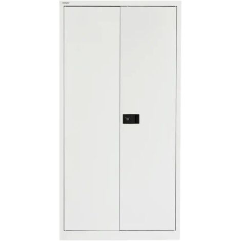 Bisley Regular Steel Door Cupboard Lockable with 3 Shelves - Chalk