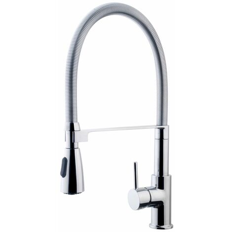 Simeto Monobloc Pull Out Kitchen Sink Mixer Tap - Chrome