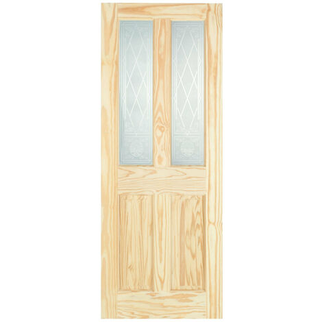 Skipton Glazed Clear Pine 4 Panel Internal Door - 1981 x 762mm