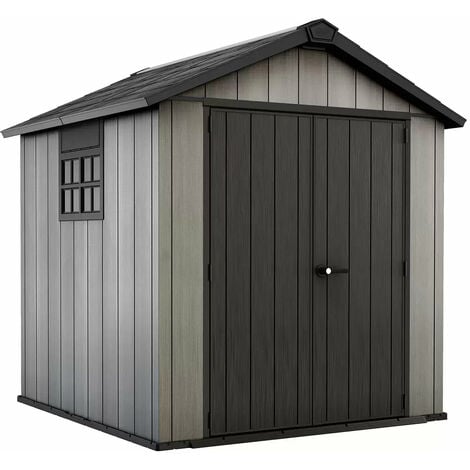 Keter Oakland 7 x 7ft Double Door Outdoor Apex Plastic Garden Shed