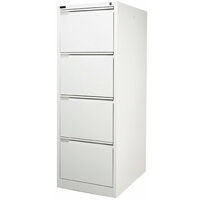 Foolscap 4 Drawer Filing Cabinet - Chalk White