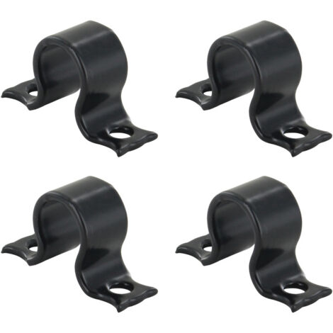 4 Colliers d'Espagnolette, Noir, Aluminium, Diamètre 14, pour Volet Battant