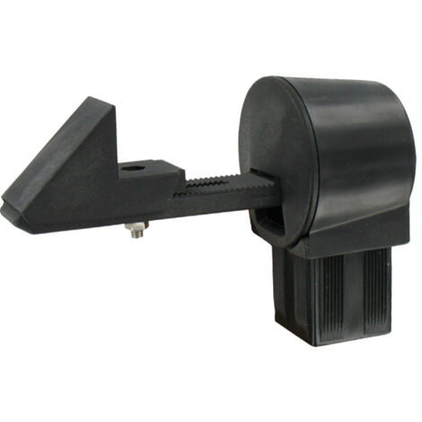 Store Menuiserie – Arrêt automatique composite noir pour portail battant – Tête ajustable – Fixation par clips – Épaisseur 28 à 86 mm – Fabrication française