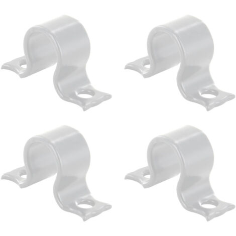 4 Colliers d'Espagnolette, Blanc, Aluminium, Diamètre 14, pour Volet Battant