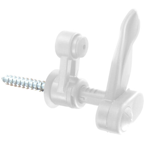 Store Menuiserie – Arrêt marseillais blanc avec butée amortissante – Composite 130 mm – Épaisseur réglable 5 à 40 mm – Pour volets battants en bois, PVC, aluminium