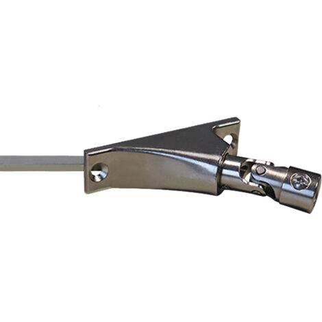 Store Menuiserie – Sortie de caisson pour volet roulant manuel – Longueur 320 mm – Diamètre 12,3 mm – Acier galvanisé et zamac nickelé – Angle 90°
