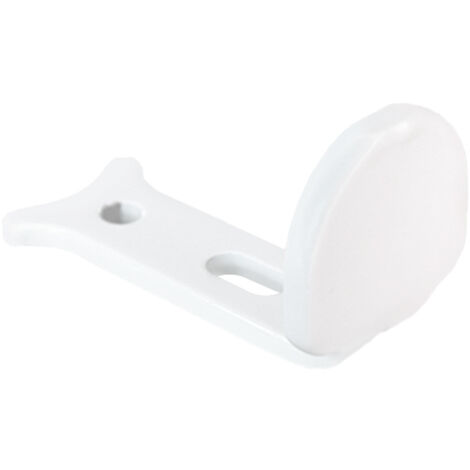 Store Menuiserie – Butée d'espagnolette composite et aluminium – Arrêt pour volet battant – Longueur 65 mm – Couleur blanc – Installation simple