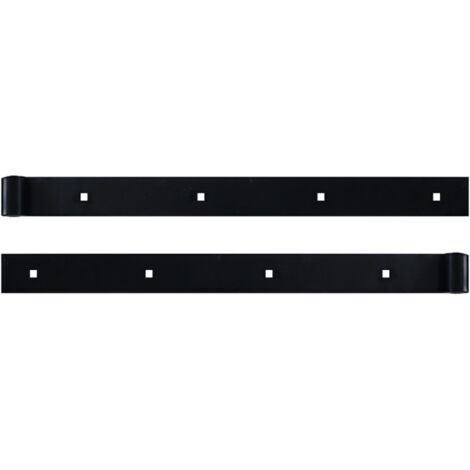 Store Menuiserie – Pentures droites en acier noir 450 mm – Résistantes aux intempéries – Pour volets battants en bois ou PVC – Installation rapide avec 4 trous