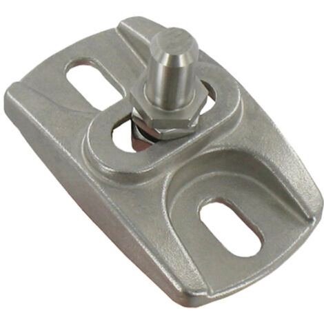 Store Menuiserie – Crapaudine réglable en inox – Gond pour portail battant – Longueur 88mm, largeur 53mm, hauteur 19mm – Fixation optimale