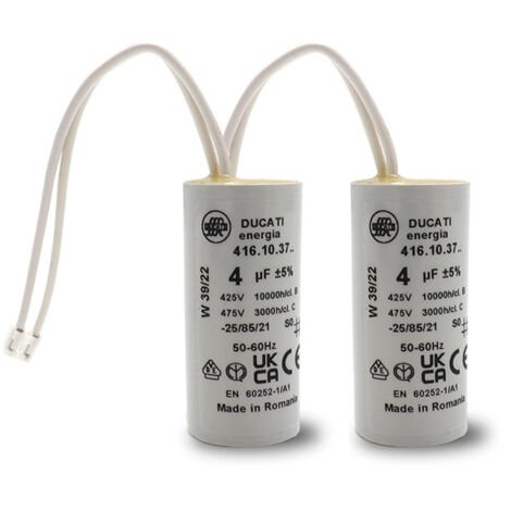 2 Condensateurs, 4 uF, à Connecteurs, pour Moteur Volet Roulant Bubendorff (1/5)