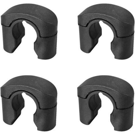 4 Colliers d'Espagnolette, Cache-Vis, Diamètre 14 mm, Composite Noir, pour Volet Battant, Torbel (1/4)