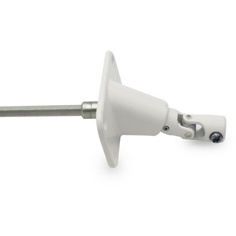 Store Menuiserie – Sortie de caisson 6 pans 7 – Diamètre 12mm – Longueur 355mm – Inclinaison 50° – Acier galvanisé pour volets roulants manuels (1/5)