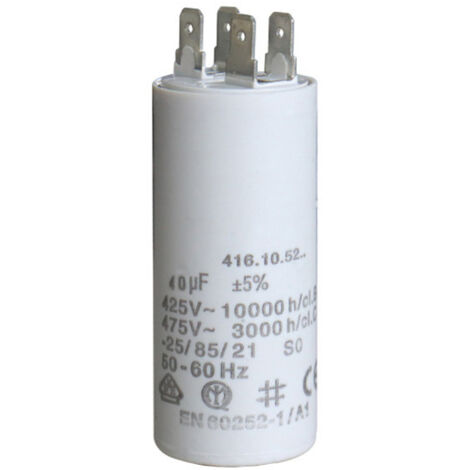 Condensateur, 40 uF, à Cosses, pour Appareils Electriques