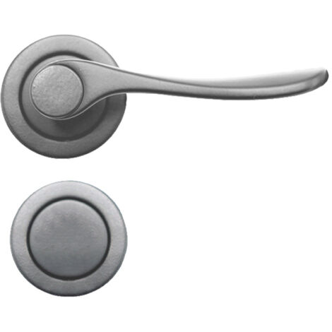 Poignées de Porte, Sans Perçage, Rosace Argent, Sans Verrou, pour Porte d'Intérieur