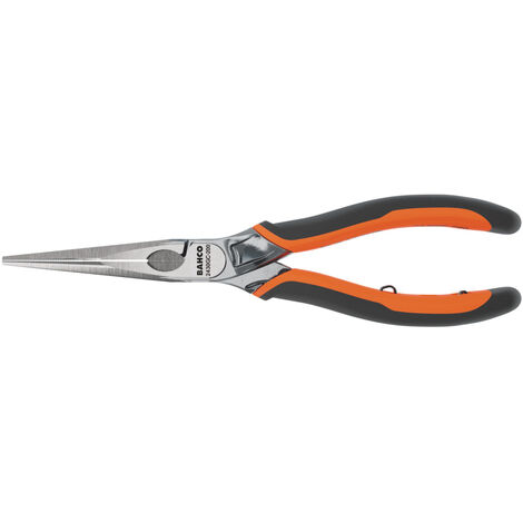 Pinza A Becchi Mezzotondi Corti USAG 017/1 - Lunghezza 120 Mm, Impugnature Ergonomiche In ABS, Per Lavori Di Precisione