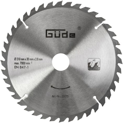 Lame de scie carbure 40 dents - 210 x 30 mm - scie circulaire (1/3)