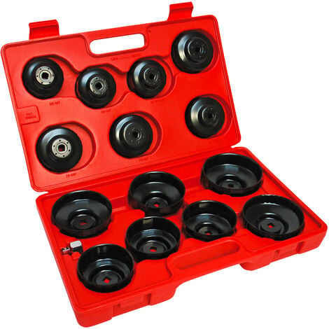 Jeu de clés à filtres cloches - avec tuyau de vidange de filtre d'huile -  pour VAG, BMW, Citroën, Peugeot, Ford, Mercedes-Benz