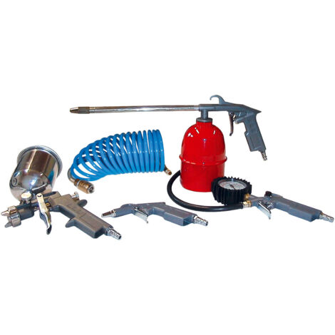 Outils pneumatiques en métal pour compresseur set de 5 pièces (1/2)