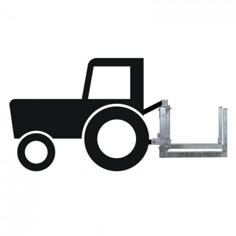Dema – Châssis pour transport de bois et bûches – Charge 750 kg – Attelage CAT 1 – Construction métallique galvanisée – Largeur 615 mm
