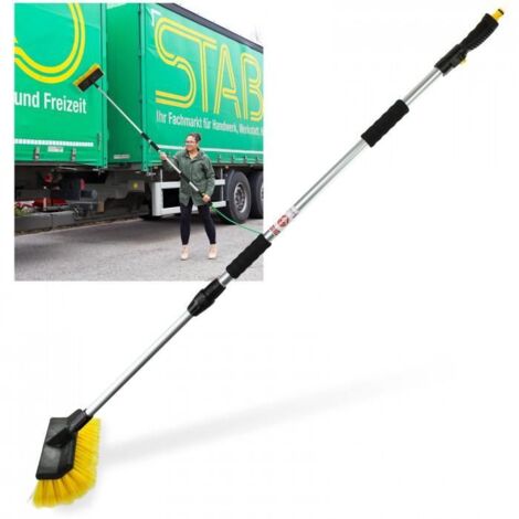 Dema – Brosse de lavage télescopique 1,90 m – Manche extensible de 106 à 190 cm – Nettoyage en profondeur sans rayures – Poignée ergonomique