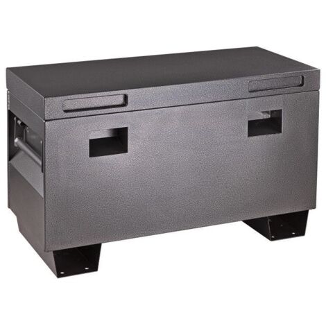 Dema – Coffre de chantier verrouillable 170 litres – Acier renforcé – Dimensions extérieures 910x430x560mm – Pour chantiers humides