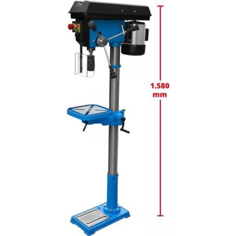 Güde – Perceuse à colonne 800W – 12 vitesses de 210 à 2500 min-1 – Mandrin 1-16 mm pour métal et bois – Hauteur réglable et base sécurisée