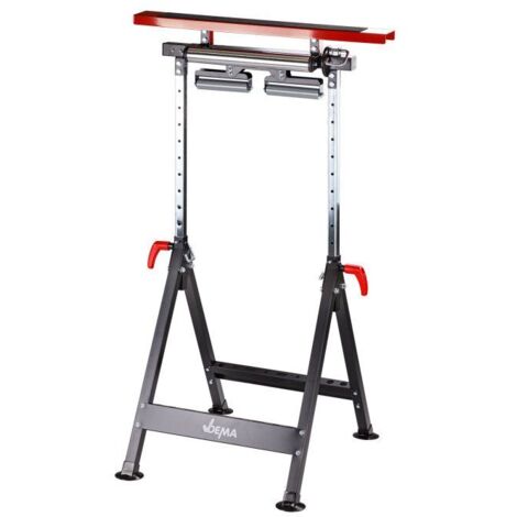 Tréteau multi-rouleaux télescopique réglable en hauteur