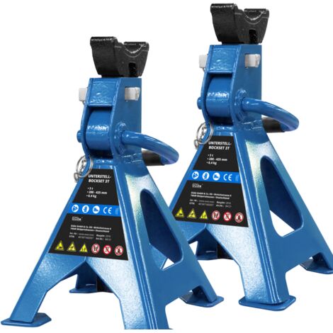 Güde – Lot de 2 chandelles 3 tonnes – Capacité de charge 3000 kg – Réglable de 288 à 425 mm – Construction soudée robuste