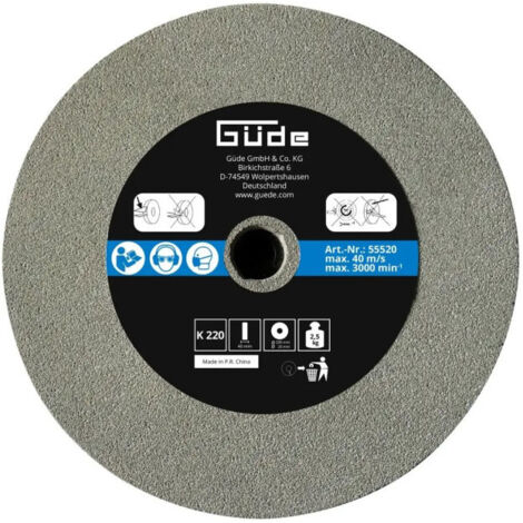 Meule abrasive pour touret 200 x 40 mm - grain 220 - pour G55247