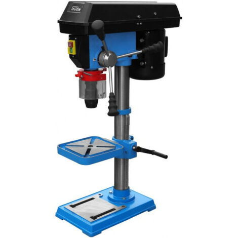 Güde – Perceuse à colonne 600W – 5 vitesses 630-2700 min-1 – Mandrin 1-16 mm pour bois et métal – Course de broche 60 mm