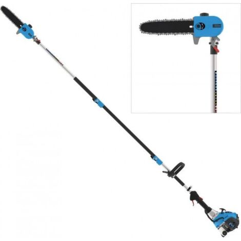 Güde – Élagueuse thermique sur perche 2,70 m – Moteur 2 temps 0,9 kW – Longueur de coupe 180 mm – Lubrification automatique de la chaîne