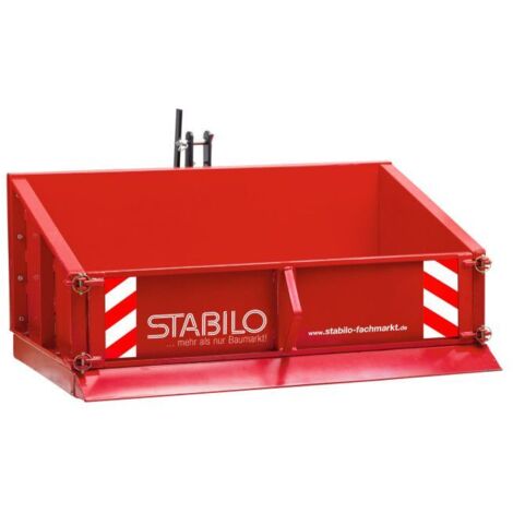 Dema – Benne agricole 3 points Basic 120 – Dispositif de bascule sécurisé – Capacité 200 kg – Compatible tracteurs Cat. I
