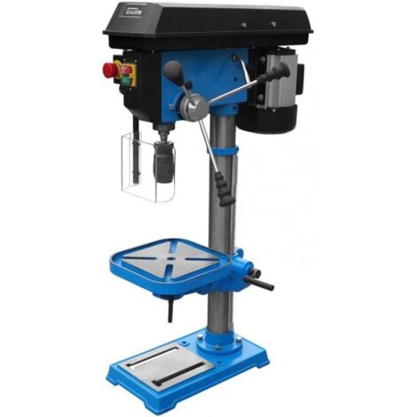 Güde – Perceuse à colonne 800W – 12 vitesses 210-2500 min-1 – Mandrin 1-16 mm pour métal et bois – Course de broche 80 mm
