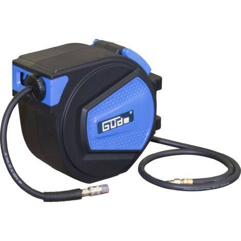Güde – Enrouleur pneumatique automatique 15 m – Pression max 12 bar – Raccord 3/8" – Tuyau flexible résistant aux torsions
