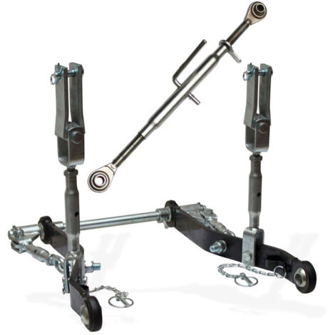 Dema – Fixation agricole 3 points Cat I – attelage arrière réglable – Compatible avec petits tracteurs – Construction métallique robuste