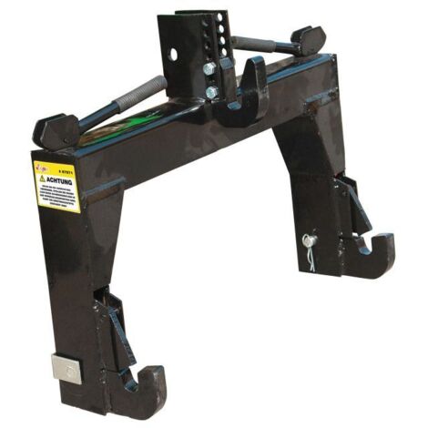 Dema – Attelage rapide pour tracteur Cat. 1 – Largeur 690mm – Charge maximale 450kg – Crochets réglables pour sécurité renforcée