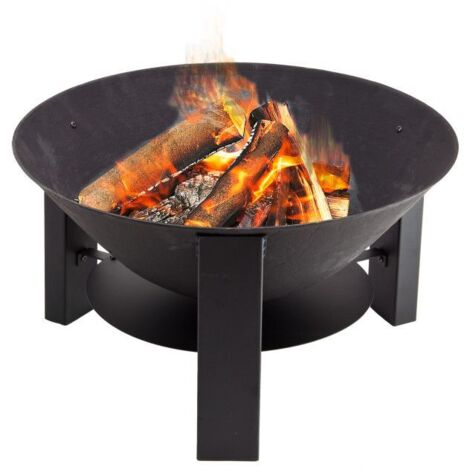 Dema – Brasero Ténériffe – Foyer 600mm – Hauteur 340mm – Cuve en acier 4mm – Pour bois et charbon – Grille de rayonnement