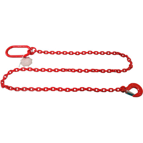 Dema – Chaîne de débardage 6 mm en acier 20Mn2 – Longueur 2,23 mètres – Charge maximale 1 tonne – Mousqueton inclus