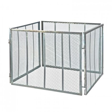 Dema – Bac à compost en métal galvanisé 107 x 107 x 81 cm – Épaisseur 2 mm – Dimensions intérieures 1070 x 1070 x 810 mm – Installation rapide sans outils