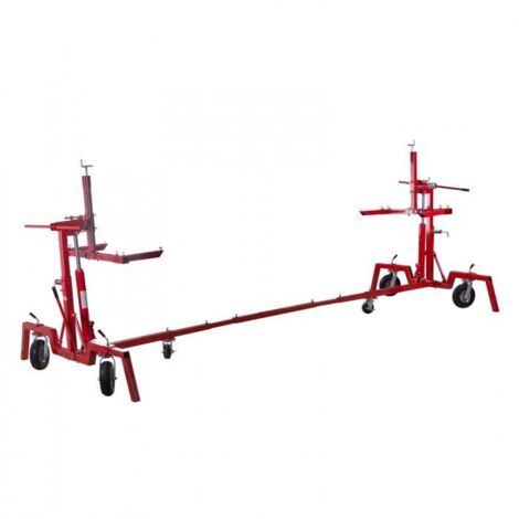 Dema – Tournebroche pour carrosserie – Charge maximale 500 kg – Longueur ajustable jusqu'à 5,6 mètres – Stabilisateurs amovibles