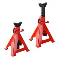 Dema – Chandelles à crémaillère lot de 2 – Charge maximale 6000 kg – Réglable de 390 à 600 mm – Construction robuste pour garages
