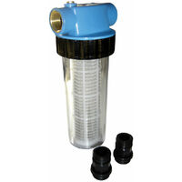 Güde – Filtre pour pompe surpresseur – Filtration eau sale – Cartouche lavable – Pression max 5,5 bars – Hauteur 250 mm