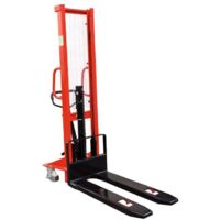 Dema – Gerbeur manuel 1000 kg – Hauteur de levée 162 cm – Longueur des fourches 110 cm – Roues directionnelles avec frein