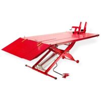 Dema – Table élévatrice pneumatique 2000 mm – Charge 450 kg – Hauteur max 81 cm – Rampes latérales amovibles – Pour moto et quad