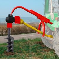 Dema – Mèche pour tarière 3 points 300 mm – Forage jusqu'à 1 mètre – Pour tracteurs 30-60 CV – Ossature métallique stable