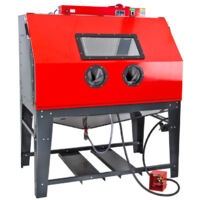 Dema – Cabine de sablage XXL 1200L – Pression de travail 3,4 à 5,5 bars – Débit d'air 400 à 700L/min – Aspiration intégrée