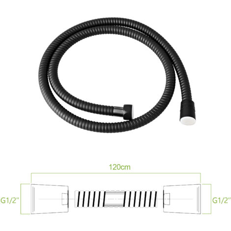 S'AFIELINA Flexible de douche L.120cm noir
